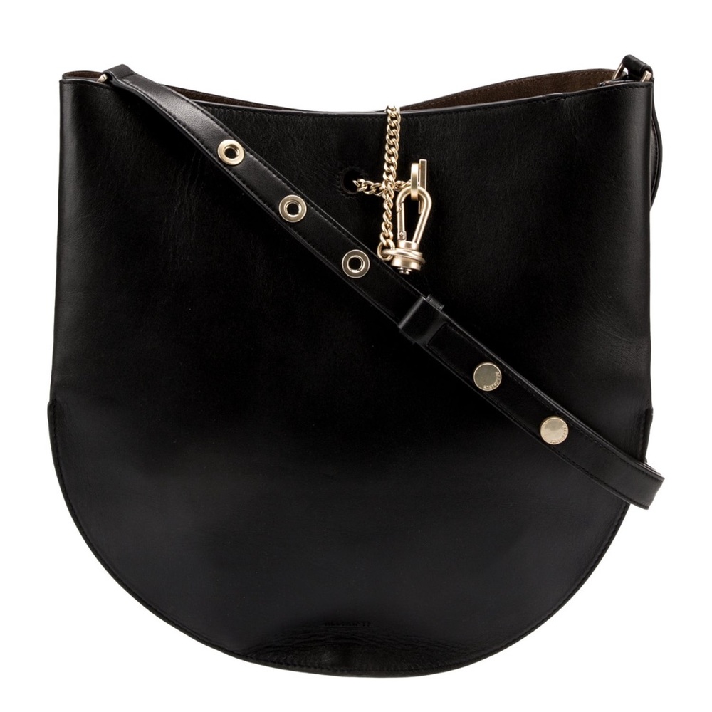 AllSaints black leather shoulder bag